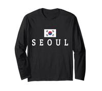 Regalo de Recuerdo de Vacaciones con Bandera de Corea del Sur de Seúl Manga Larga