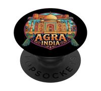 Regalo de Recuerdo de Viaje a la Ciudad de Agra India PopSockets PopGrip Adhesivo