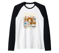 Regalo de Recuerdo de Viaje a la Ciudad de Mumbai, India Camiseta Manga Raglan