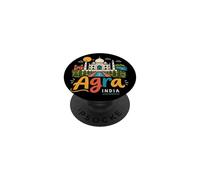 Regalo de Recuerdo de Viaje Agra India Dibujado a Mano PopSockets PopGrip Adhesivo