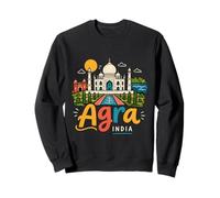 Regalo de Recuerdo de Viaje Agra India Dibujado a Mano Sudadera