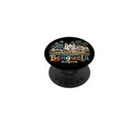 Regalo de Recuerdo de Viaje Benguela Angola Dibujado a Mano PopSockets PopGrip Adhesivo