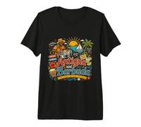 Regalo de Recuerdo de Viaje de Antigua y Barbuda Dibujado a Mano Camiseta Premium