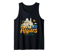 Regalo de Recuerdo de Viaje de Argel Argelia Dibujado a Mano Camiseta sin Mangas