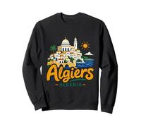 Regalo de Recuerdo de Viaje de Argel Argelia Dibujado a Mano Sudadera