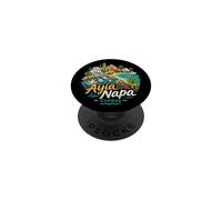 Regalo de Recuerdo de Viaje de Ayia Napa Chipre Dibujado a Mano PopSockets PopGrip Adhesivo