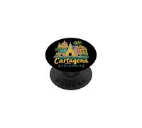 Regalo de Recuerdo de Viaje de Cartagena Colombia Dibujado a Mano PopSockets PopGrip Adhesivo