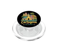 Regalo de Recuerdo de Viaje de Cartagena Colombia Dibujado a Mano PopSockets PopGrip para MagSafe