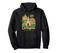Regalo de Recuerdo de Viaje de Cartagena Colombia Dibujado a Mano Sudadera con Capucha