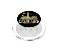 Regalo de Recuerdo de Viaje de Casablanca Marruecos Dibujado a Mano PopSockets PopGrip para MagSafe