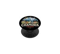 Regalo de Recuerdo de Viaje de Chamonix Francia Dibujado a Mano PopSockets PopGrip Adhesivo