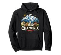 Regalo de Recuerdo de Viaje de Chamonix Francia Dibujado a Mano Sudadera con Capucha