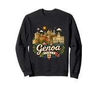 Regalo de Recuerdo de Viaje de Génova Italia Dibujado a Mano Sudadera
