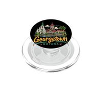 Regalo de Recuerdo de Viaje de Georgetown Guyana Dibujado a Mano PopSockets PopGrip para MagSafe