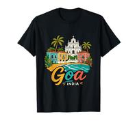 Regalo de Recuerdo de Viaje de Goa India Dibujado a Mano Camiseta