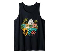 Regalo de Recuerdo de Viaje de Goa India Dibujado a Mano Camiseta sin Mangas