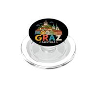 Regalo de Recuerdo de Viaje de Graz Austria Dibujado a Mano PopSockets PopGrip para MagSafe