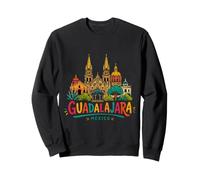 Regalo de Recuerdo de Viaje de Guadalajara México Dibujado a Mano Sudadera
