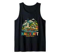 Regalo de Recuerdo de Viaje de Hallstatt Austria Dibujado a Mano Camiseta sin Mangas