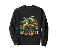 Regalo de Recuerdo de Viaje de Hallstatt Austria Dibujado a Mano Sudadera