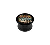 Regalo de Recuerdo de Viaje de Kuldiga Letonia Dibujado a Mano PopSockets PopGrip Adhesivo