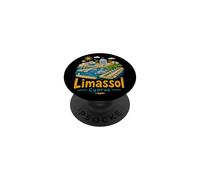 Regalo de Recuerdo de Viaje de Limassol Chipre Dibujado a Mano PopSockets PopGrip Adhesivo