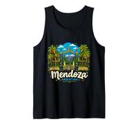 Regalo de Recuerdo de Viaje de Mendoza Argentina Dibujado a Mano Camiseta sin Mangas
