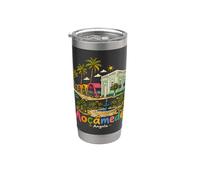 Regalo de recuerdo de viaje de Mocamedes Angola dibujado a mano Vaso térmico de acero inoxidable de doble pared