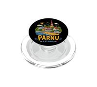 Regalo de Recuerdo de Viaje de Parnu Estonia Dibujado a Mano PopSockets PopGrip para MagSafe