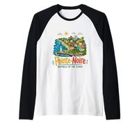 Regalo de Recuerdo de Viaje de Pointe-Noire Congo Dibujado a Mano Camiseta Manga Raglan