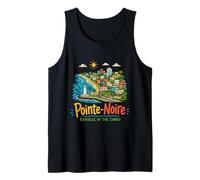 Regalo de Recuerdo de Viaje de Pointe-Noire Congo Dibujado a Mano Camiseta sin Mangas