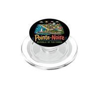 Regalo de Recuerdo de Viaje de Pointe-Noire Congo Dibujado a Mano PopSockets PopGrip para MagSafe