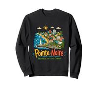 Regalo de Recuerdo de Viaje de Pointe-Noire Congo Dibujado a Mano Sudadera