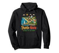 Regalo de Recuerdo de Viaje de Pointe-Noire Congo Dibujado a Mano Sudadera con Capucha