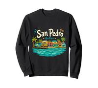 Regalo de Recuerdo de Viaje de San Pedro Belice Dibujado a Mano Sudadera