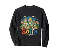 Regalo de Recuerdo de Viaje de Sofía Bulgaria Dibujado a Mano Sudadera