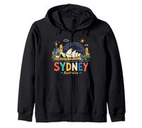 Regalo de Recuerdo de Viaje de Sydney Australia Dibujado a Mano Sudadera con Capucha