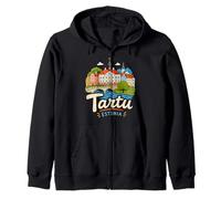Regalo de Recuerdo de Viaje de Tartu Estonia Dibujado a Mano Sudadera con Capucha