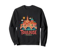 Regalo de Recuerdo de Viaje de Toulouse Francia Dibujado a Mano Sudadera