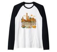 Regalo de Recuerdo de Viaje de Verona Italia Dibujado a Mano Camiseta Manga Raglan