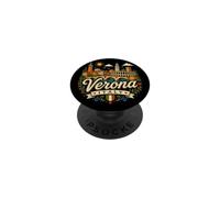 Regalo de Recuerdo de Viaje de Verona Italia Dibujado a Mano PopSockets PopGrip Adhesivo