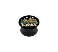 Regalo de Recuerdo de Viaje de Viena Austria Dibujado a Mano PopSockets PopGrip Adhesivo