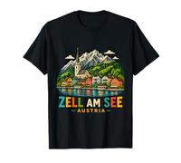 Regalo de Recuerdo de Viaje de Zell Am See Austria Dibujado a Mano Camiseta