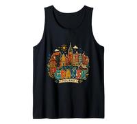 Regalo de Recuerdo de Viaje Dibujado a Mano de Gdansk Polonia Camiseta sin Mangas
