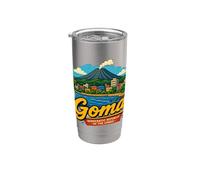 Regalo de recuerdo de viaje dibujado a mano de Goma DR Congo Vaso térmico de acero inoxidable de doble pared