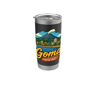 Regalo de recuerdo de viaje dibujado a mano de Goma DR Congo Vaso térmico de acero inoxidable de doble pared