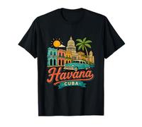 Regalo de Recuerdo de Viaje Dibujado a Mano de la Habana Cuba Camiseta