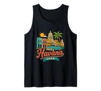 Regalo de Recuerdo de Viaje Dibujado a Mano de la Habana Cuba Camiseta sin Mangas