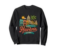 Regalo de Recuerdo de Viaje Dibujado a Mano de la Habana Cuba Sudadera