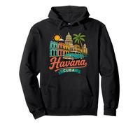 Regalo de Recuerdo de Viaje Dibujado a Mano de la Habana Cuba Sudadera con Capucha